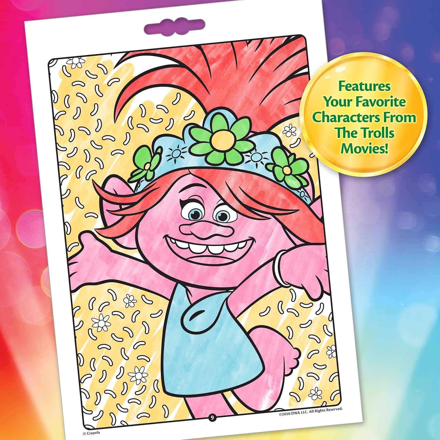 image:imageCrayola Trolls World Tour Color amp Activity Pad 32 Coloring Pages and 7 Mini Washable Markers Markers Trolls 2 Gift for Kids Ages 3