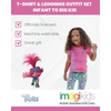 image:imageDreamWorks Trolls Poppy Pullover Fleece TShirt and Leggings Outfit Set Infant to Little KidPink  Multicolor