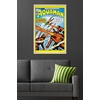 image:imageTrends International DC Comics  Aquaman  The Invasion of the FireTrolls Wall Poster 14725 x 22375 Barnwood Framed VersionBlonde Framed Version
