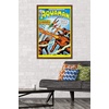 image:imageTrends International DC Comics  Aquaman  The Invasion of the FireTrolls Wall Poster 14725 x 22375 Barnwood Framed VersionMahogany Framed Version