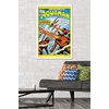 image:imageTrends International DC Comics  Aquaman  The Invasion of the FireTrolls Wall Poster 14725 x 22375 Barnwood Framed VersionWhite Framed Version