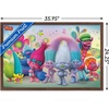image:imageTrends International DreamWorks Trolls  Group Wall Poster 14725 x 22375 Black Framed VersionMahogany Framed Version