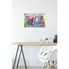 image:imageTrends International DreamWorks Trolls  Group Wall Poster 14725 x 22375 Black Framed VersionPremium Poster  Mount Bundle