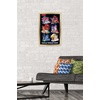 image:imageTrends International DreamWorks Trolls 2  Grid Wall Poster 22375 x 34 Mahogany Framed VersionGold Framed Version