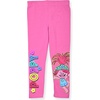 image:imageUNIVERSAL Trolls World Tour Poppy Girls 2 Pack Legging Pants for Toddler and Little Kids  PinkBlackPink