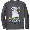 image:imageDreamWorks Trolls Band Together Tiny Diamond Oh Drama Long Sleeve TShirtDark Heather Grey
