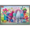 image:imageTrends International DreamWorks Trolls  Group Wall Poster 14725 x 22375 Black Framed VersionBarnwood Framed Version