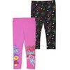 image:imageUNIVERSAL Trolls World Tour Poppy Girls 2 Pack Legging Pants for Toddler and Little Kids  PinkBlackPink