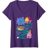 image:imageWomens DreamWorks Trolls Band Together Hole N Fun VNeck TShirtPurple