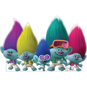 image:imageCardboard People Brozone Young Life Size Cardboard Cutout Standup  Trolls Band Together 2023 FilmBrozone Young
