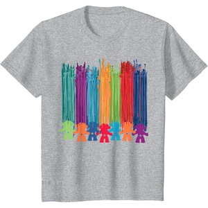 image:imageClassic Trolls Trolls Hair Paint Streak TShirt TShirtHeather Grey