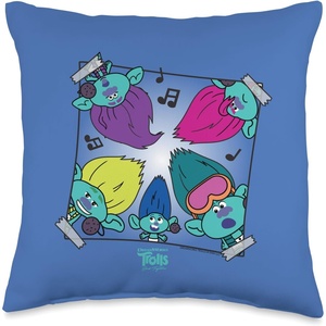 image:imageDreamWorks Trolls Band Together BroZone Album Cover Throw Pillow16x16