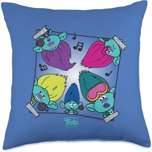image:imageDreamWorks Trolls Band Together BroZone Album Cover Throw Pillow18x18