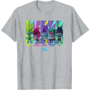 image:imageDreamWorks Trolls Band Together BroZone Band Members TShirtHeather Grey