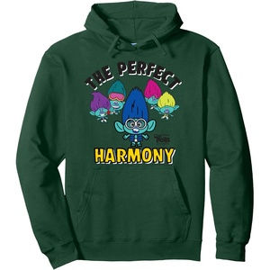 image:imageDreamWorks Trolls Band Together BroZone Perfect Harmony Pullover HoodieDark Green