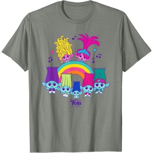 image:imageDreamWorks Trolls Band Together BroZone Poppy Viva Rainbow TShirtOlive Heather