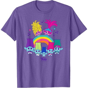 image:imageDreamWorks Trolls Band Together BroZone Poppy Viva Rainbow TShirtPurple Heather
