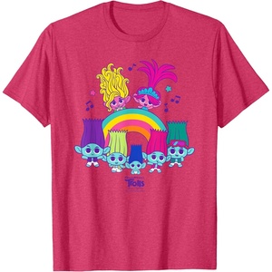 image:imageDreamWorks Trolls Band Together BroZone Poppy Viva Rainbow TShirtRed Heather