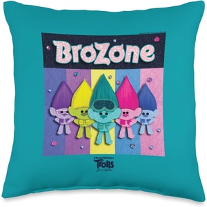 image:imageDreamWorks Trolls Band Together BroZone Throw Pillow16x16
