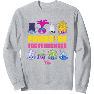 image:imageDreamWorks Trolls Band Together BroZone Togetherness SweatshirtHeather Grey