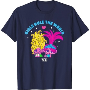 image:imageDreamWorks Trolls Band Together Girls Rule the World TShirtNavy Blue