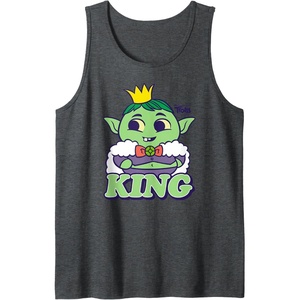 image:imageDreamWorks Trolls Band Together King Gristle Tank TopDark Heather Grey