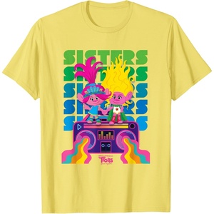 image:imageDreamWorks Trolls Band Together Poppy and Viva Sisters TShirtLemon Yellow