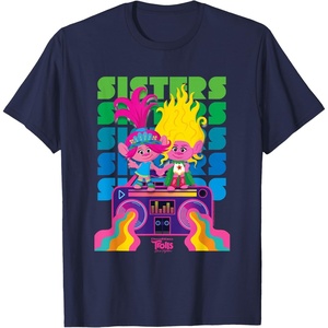 image:imageDreamWorks Trolls Band Together Poppy and Viva Sisters TShirtNavy Blue