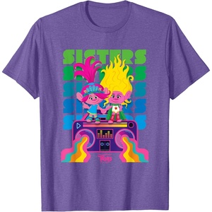 image:imageDreamWorks Trolls Band Together Poppy and Viva Sisters TShirtPurple Heather