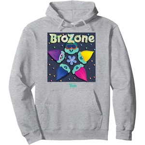image:imageDreamWorks Trolls Band Together Psychedelic Pullover HoodieHeather Grey