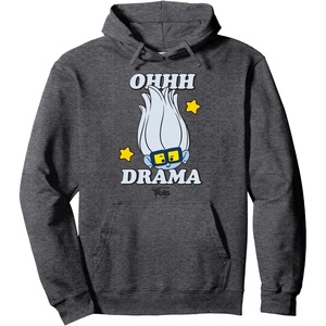 image:imageDreamWorks Trolls Band Together Tiny Diamond Oh Drama Pullover HoodieDark Heather Grey