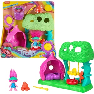 image:imageFisherPrice Imaginext DreamWorks Trolls Toys Flower Fun Campsite Playset with Poppy Figure for Pretend Play Kids Ages 3 Years