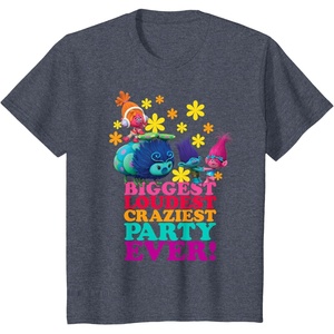 image:imageKids Trolls Character Party TShirtHeather Blue