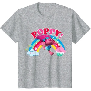 image:imageKids Trolls Poppy TShirtHeather Grey
