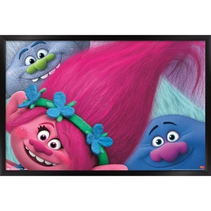 image:imageTrends International DreamWorks Trolls  Hair Wall Poster 22375 x 34 Barnwood Framed VersionBlack Framed Version