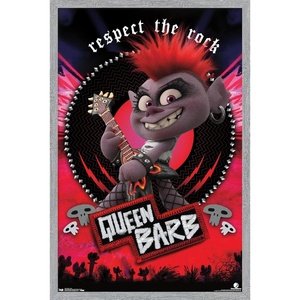 image:imageTrends International DreamWorks Trolls 2  Barb Wall Poster 22375 x 34 Black Framed VersionGray Framed Version