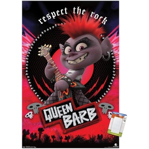 image:imageTrends International DreamWorks Trolls 2  Barb Wall Poster 22375 x 34 Black Framed VersionPoster  Mount Bundle