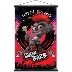 image:imageTrends International DreamWorks Trolls 2  Barb Wall Poster 22375 x 34 Black Framed VersionPremium Print and Black Hanger Bundle