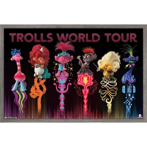 image:imageTrends International DreamWorks Trolls 2  Group Wall Poster 22375 x 34 Barnwood Framed VersionBarnwood Framed Version