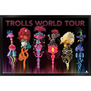 image:imageTrends International DreamWorks Trolls 2  Group Wall Poster 22375 x 34 Barnwood Framed VersionBlack Framed Version