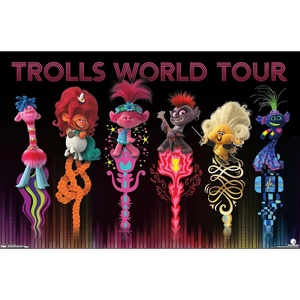 image:imageTrends International DreamWorks Trolls 2  Group Wall Poster 22375 x 34 Barnwood Framed VersionPremium Unframed Version