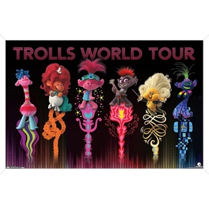 image:imageTrends International DreamWorks Trolls 2  Group Wall Poster 22375 x 34 Barnwood Framed VersionWhite Framed Version