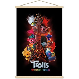 image:imageTrends International DreamWorks Trolls 2  One Sheet Wall Poster 14725 x 22375 Premium Unframed VersionPremium Print and Beechwood Hanger Bundle