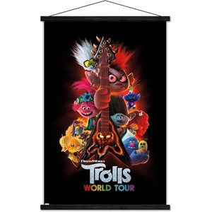 image:imageTrends International DreamWorks Trolls 2  One Sheet Wall Poster 14725 x 22375 Premium Unframed VersionPremium Print and Black Hanger Bundle