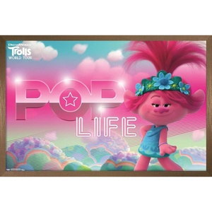 image:imageTrends International DreamWorks Trolls 2  Pop Life Wall Poster 14725 x 22375 Mahogany Framed VersionBronze Framed Version