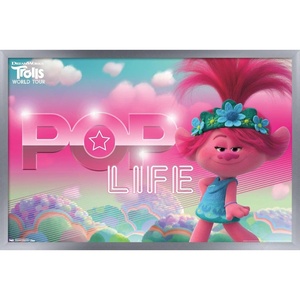 image:imageTrends International DreamWorks Trolls 2  Pop Life Wall Poster 14725 x 22375 Mahogany Framed VersionSilver Framed Version