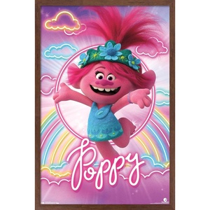 image:imageTrends International DreamWorks Trolls 2  Poppy Wall Poster 22375 x 34 Unframed VersionMahogany Framed Version