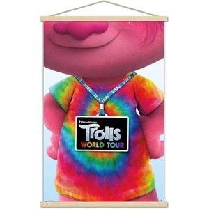 image:imageTrends International DreamWorks Trolls 2  Teaser Wall Poster 22375 x 34 Premium Unframed VersionPremium Print and Beechwood Hanger Bundle