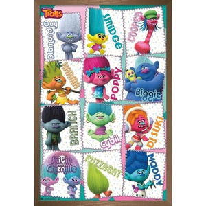 image:imageTrends International Trolls  Grid Wall Poster 224L x 147W Barnwood Framed VersionBronze Framed Version