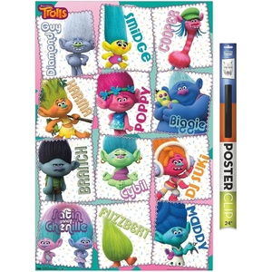 image:imageTrends International Trolls  Grid Wall Poster 224L x 147W Barnwood Framed VersionPremium Poster  Clip Bundle